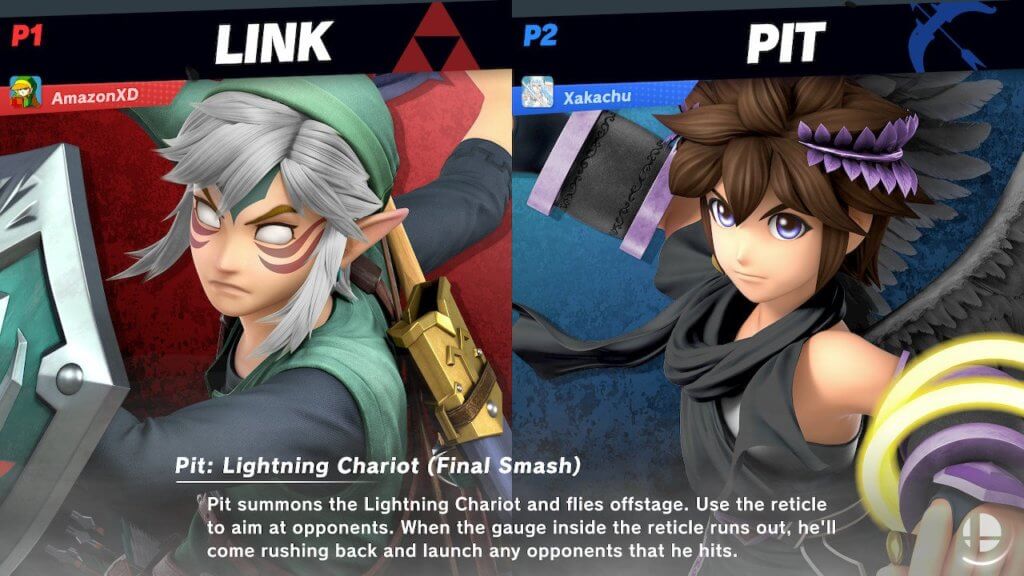 Super Smash Bros Ultimate Link v Pit